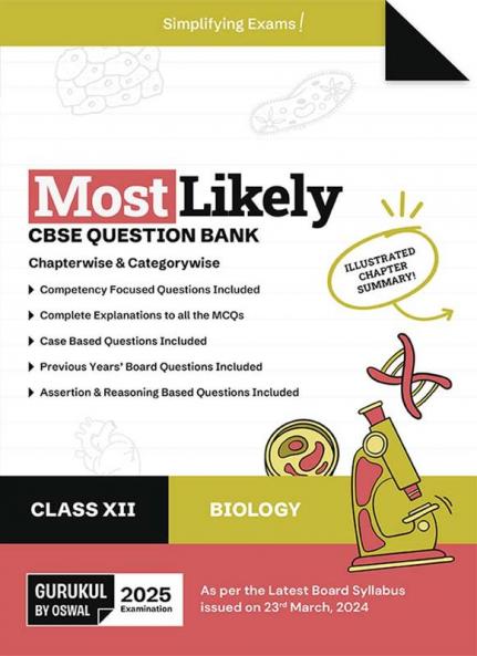 Gurukul By Oswal Biology Most Likely Question Bank : CBSE Class 12 for 2025 Exam