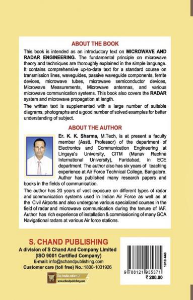 FUNDAMENTAL OF MICROWAVE & RADAR ENGINEERING