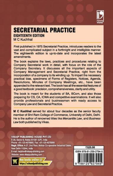 Secretarial Practice - 18Th Edition