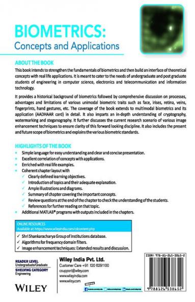 Biometrics: Concepts and Applications