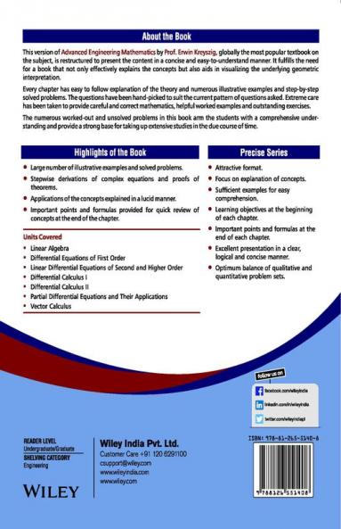 Kreyszig's: Advanced Engineering Mathematics