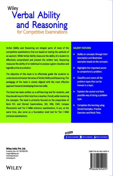 Wiley's Verbal Ability and Reasoning for Competitive Examinations