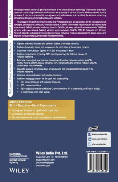 Wireless and Mobile Networks Concepts and Protocols 2ed