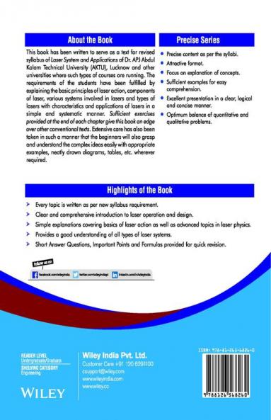 Fundamentals of Laser Systems and Applications