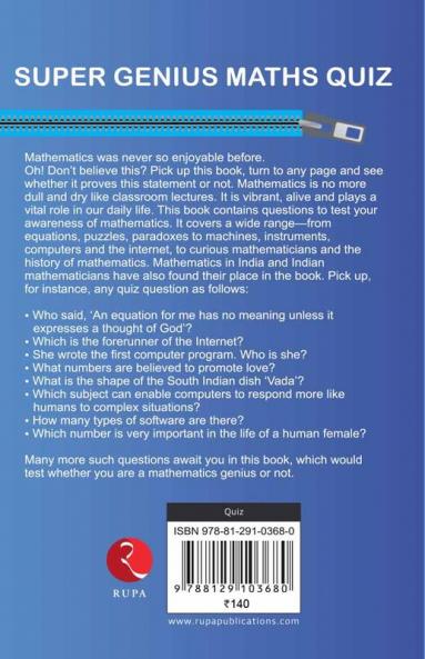 RUPA BOOK OF SUPER GENIUS MATHS QUIZ