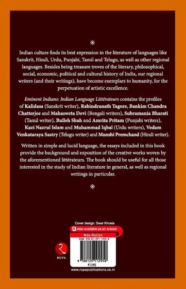 EMINENT INDIANS : INDIAN LANGUAGE LITTERATEURS