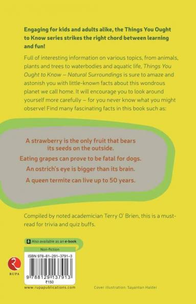 THINGS YOU OUGHT TO KNOW– NATURAL SURROUNDINGS