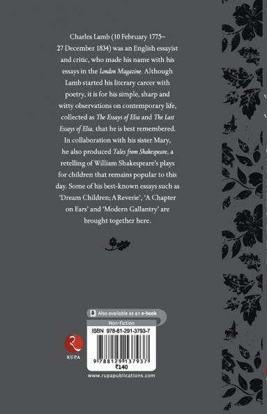 SELECTED ESSAYS BY CHARLES LAMB