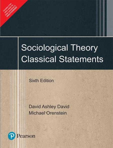 SOCIOLOGY THEORY CLASSICAL STATEMENT