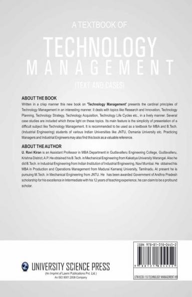 A textbook of Technology Management