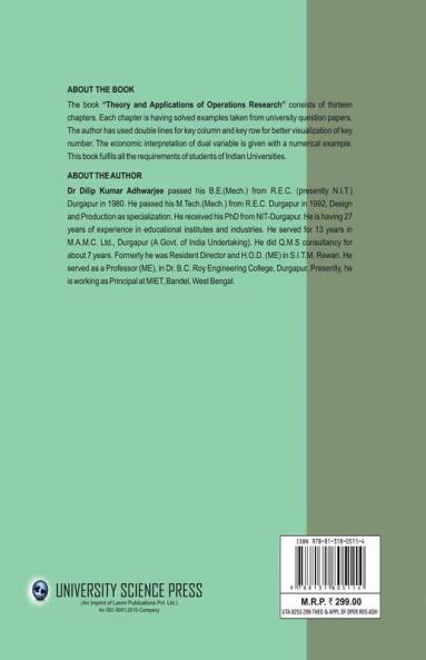 Theory and Applications of Operations Research