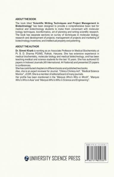 Scientific Writing and Project Management in Biotechnology