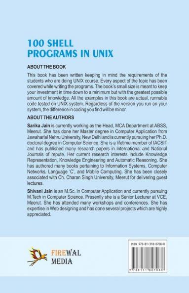 100 Shell Programs in Unix