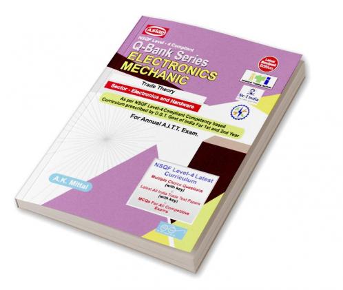 Upto-Date (Nsqf-4 Syll.) Q-Bank Electronics Mech. (Mcq Sol. Paper)