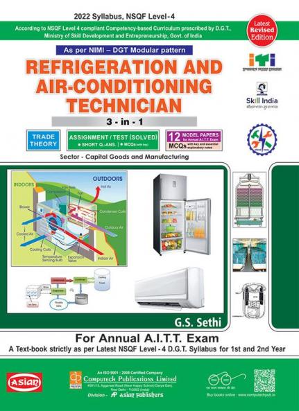 REFRIGERATION & AC 3-IN-1 TH./ASST./MODEL PAPERS (NSQF -4 SYLL.) 1ST & 2ND YR.