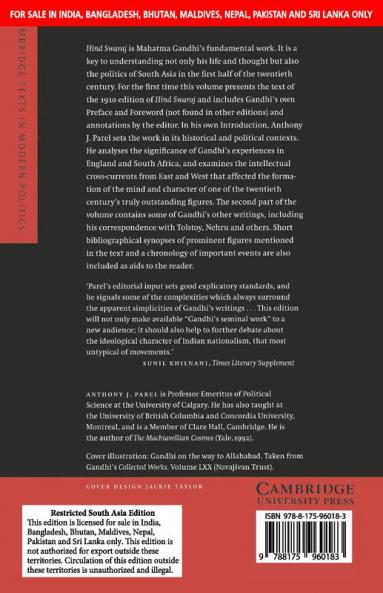 GANDHI: HIND SWARAJ AND OTHER WRITINGS (SOUTH ASIA EDITION)