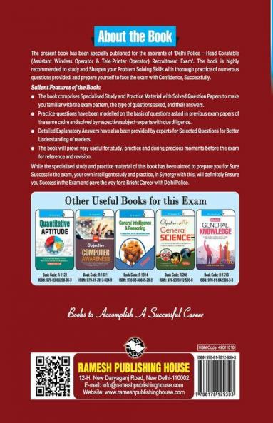 Delhi Police: Head Constable (Assistant Wireless/Tele-Printer Operator) Recruitment Exam Guide