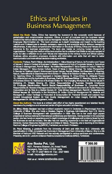 Ethics and Values in Business Management