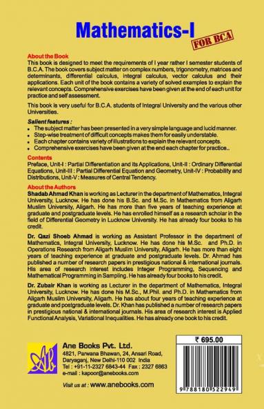 Mathematics - I : For BCA