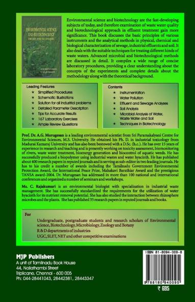 Environmental Science And Biotechnology  Theory And Techniques
