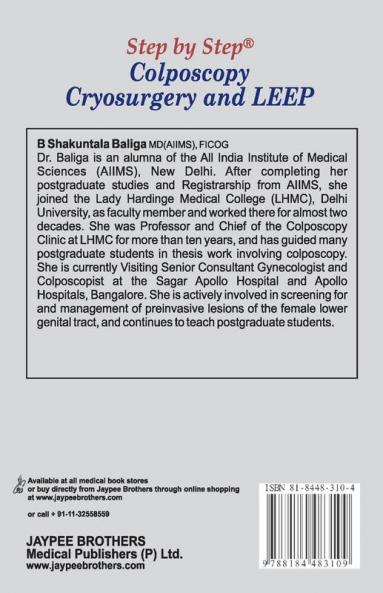 STEP BY STEP COLPOSCOPY CRYOSURGERY AND LEEP WITH DVD-ROM