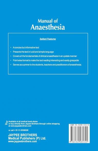 Manual of Anaesthesia
