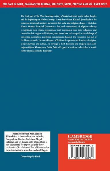 NCHI: Socio-religious Reform Movements in British India Vol. III (South Asia Edition)
