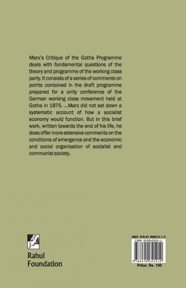Critique of the Gotha Programme