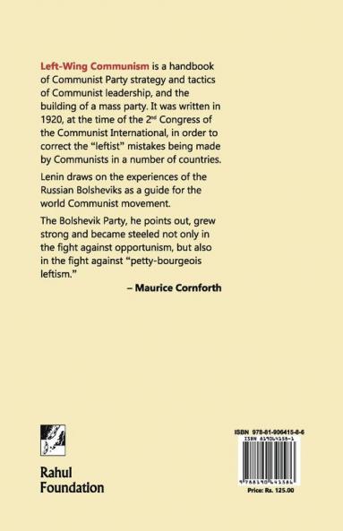 Left-Wing Communism An Infantile Disorder