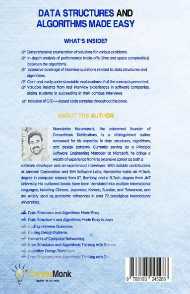 Data Structures And Algorithms Made Easy : Data Structures And Algorithmic Puzzles