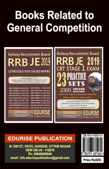 Railway Recruitment Board RRB NTPC 2019 Non Technical Popular Categories 26 Previous Year Solved Papers CBT Stage 1 & 2 Exam
