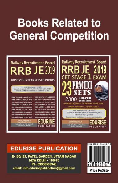 Railway Recruitment Board RRB NTPC 2019 Non Technical Popular Categories Previous Year Topic Wise Solved Papers CBT Stage 1 & 2 Exam