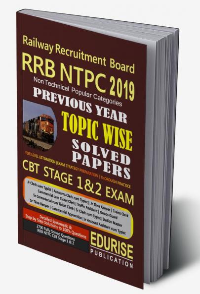 Railway Recruitment Board RRB NTPC 2019 Non Technical Popular Categories Previous Year Topic Wise Solved Papers CBT Stage 1 & 2 Exam