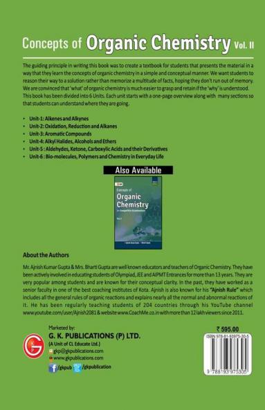 Concepts of Organic Chemistry for Competitive Examinations 2020-21 - Vol.II