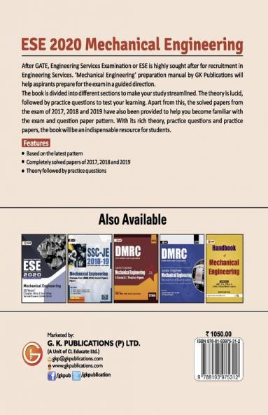 UPSC ESE 2020 Mechanical Engineering - Guide