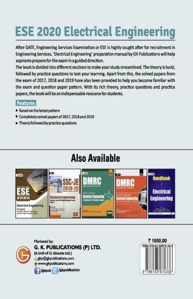 UPSC ESE 2020 Electrical Engineering - Guide by Deepak Gupta