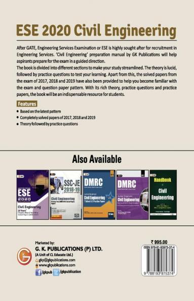 UPSC ESE 2020 Civil Engineering - Guide