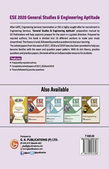 UPSC ESE 2020 General Studies & Engineering Aptitude Paper I Guide by Dr. N.V.S. Raju Dr. Prateek Gupta Dr. Deepa Gaurav Verma Sahil Aggarwal