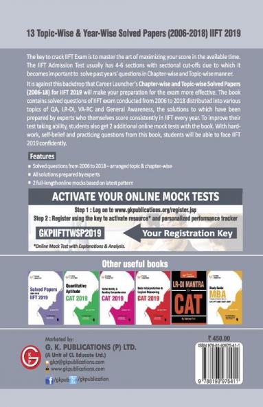 IIFT (Indian Institute of Foreign Trade) 2019 - Topic-Wise & Year-Wise Solved Papers 2006-2018 by Gautam Puri