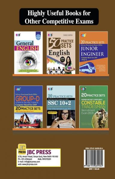 20 Practice Sets RRB NTPC Non-Technical Popular Categories Computer Based Test 2019 With Previous Years Solved Papers