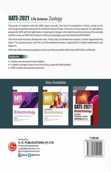 GATE 2021 - Life Science Zoology- Guide