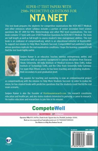 Super-17 Test Papers With 2500+ Predictive Questions for NTA NEET