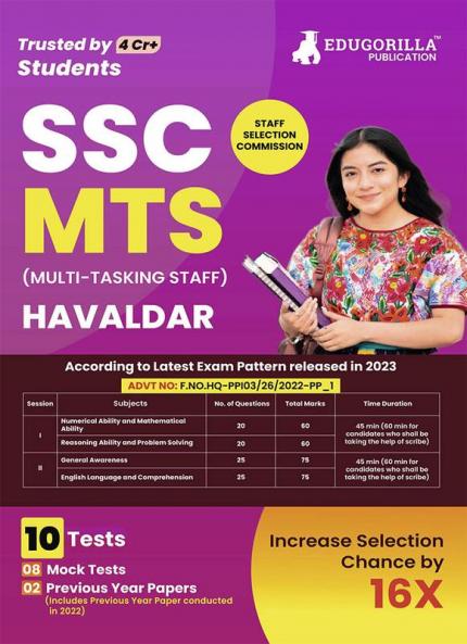 SSC MTS & Havaldar Recruitment Exam 2024 : Multi Tasking Staff (English Edition) - 8 Mock Tests and 2 Previous Year Papers with Free Access to Online Tests