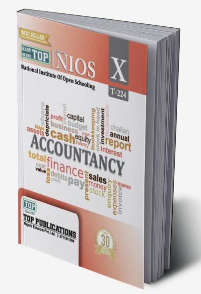 TOP-224 ACCOUNTANCY Class 10th Nios Guide Book English Medium