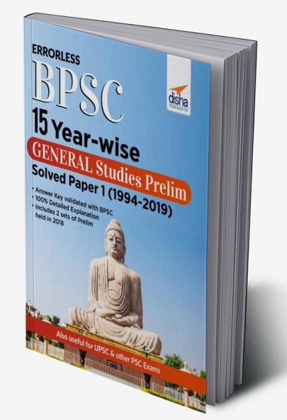 Errorless BPSC 15 Year-wise General Studies Prelim Solved Paper 1 (2004 - 2019)