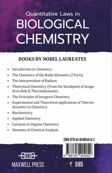 Quantitative Laws in Biological Chemistry