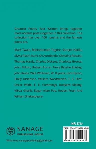 Greatest Poetry Ever Written Vol 1