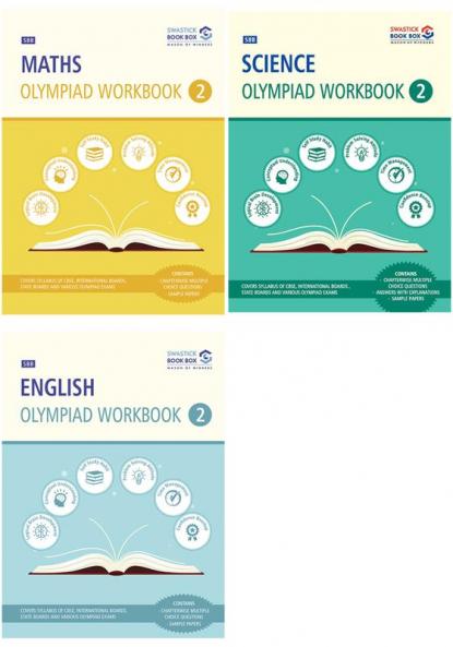 SBB Maths Science and EnglishOlympiad Workbook Combo  - Class 2