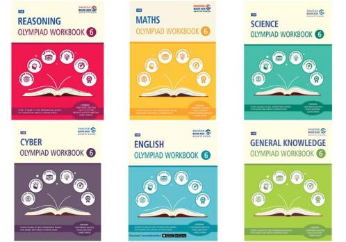 SBB Reasoning Maths Science Cyber English & GK Olympiad Workbook Combo  - Class 6