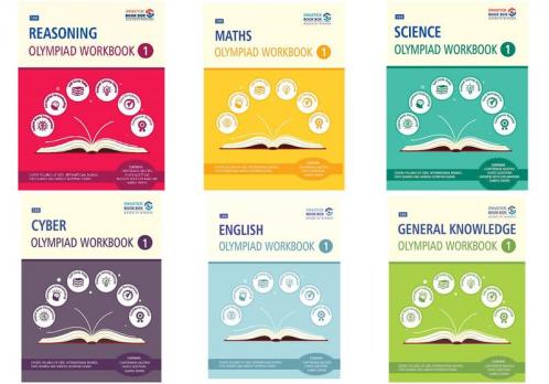 SBB Reasoning Maths Science Cyber English & GK Olympiad Workbook Combo  - Class 1